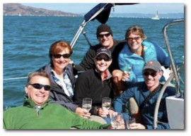 Nagle group Sailing San Francisco- in cockpit